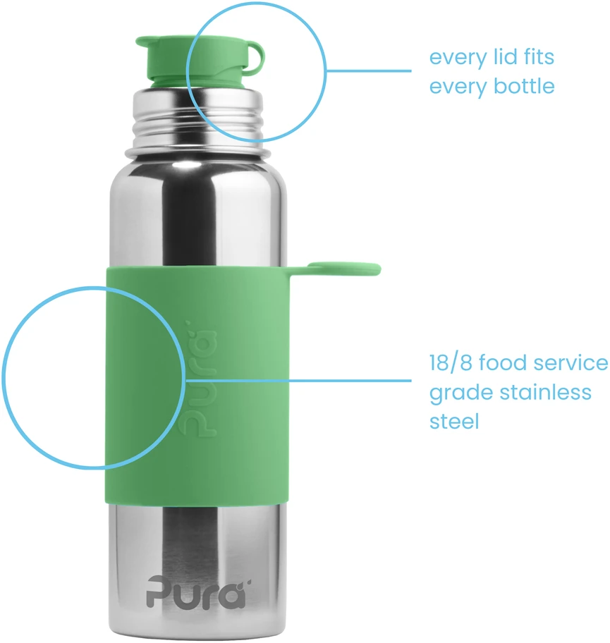 PURA Vaikiška gertuvė Sport 850 ml - Moss