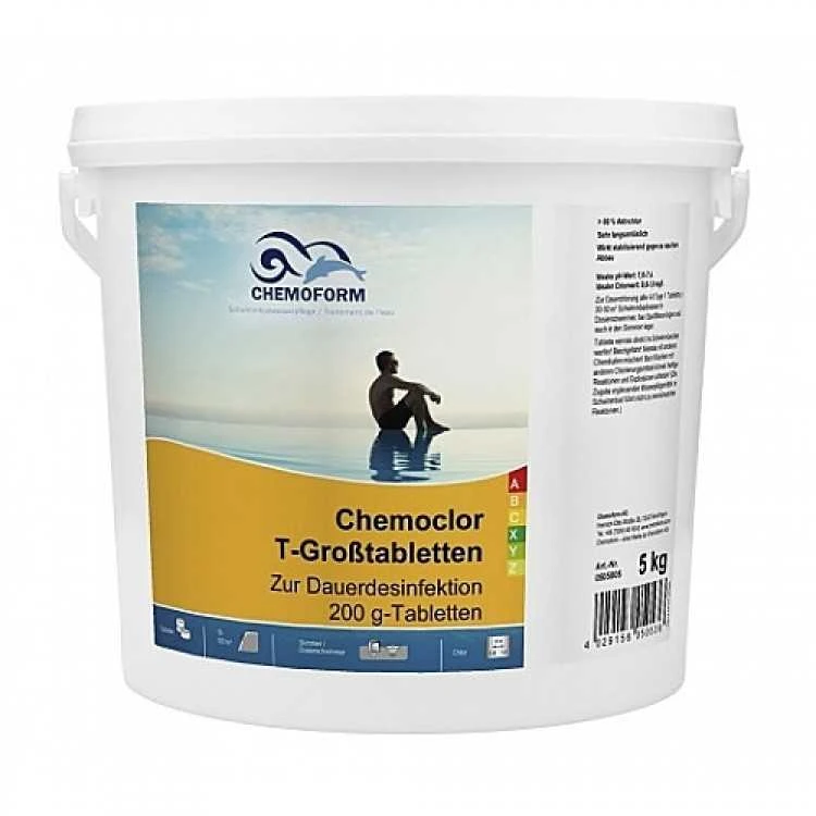 Chemoform Lėto tirpimo chloras Chemoclor T- tabletės (200g), 5kg