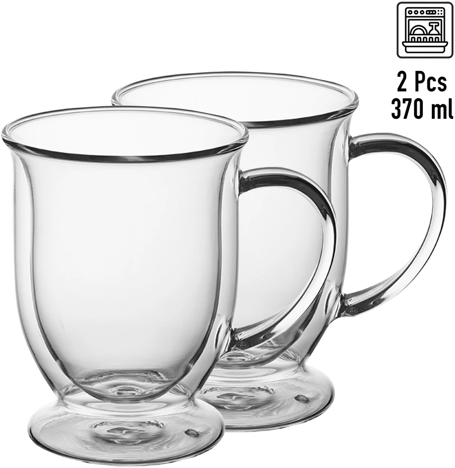 Kamille 2 dvigubas stiklinis komplektas puodeliai 370 ml 9014 9014