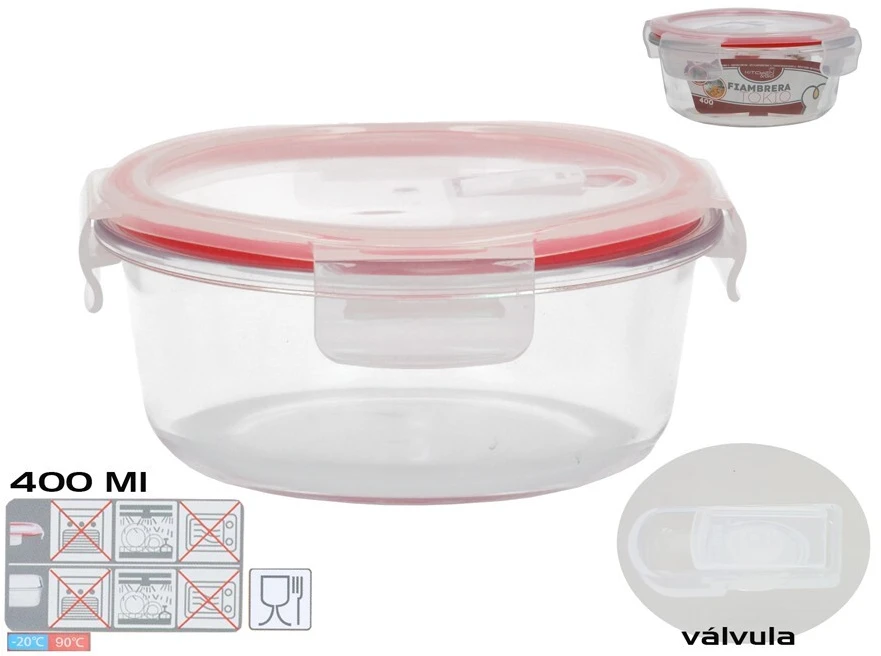 Apvali pietų dėžutė 400 ml, 6 x 13,5 x 13,5 cm, KITCHEN&GO