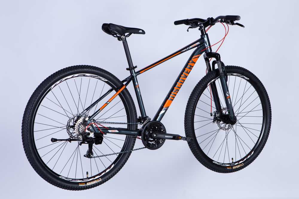 MTB Bicycle 29" Discovery MD TopVelo Bastion Shimano, 43 cm frame, pilkas-oranžinis