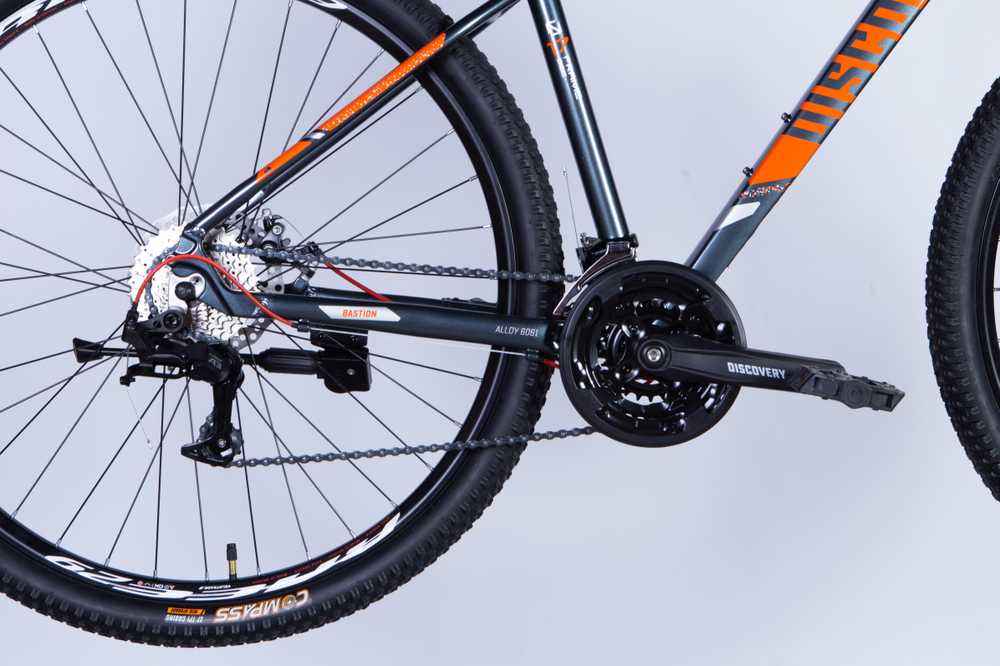 MTB Bicycle 29" Discovery MD TopVelo Bastion Shimano, 43 cm frame, pilkas-oranžinis