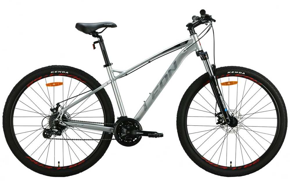 Dviratis AL 29" Leon TN-90 DD rėmas - 18" pilkai juodas su raudonais ratais