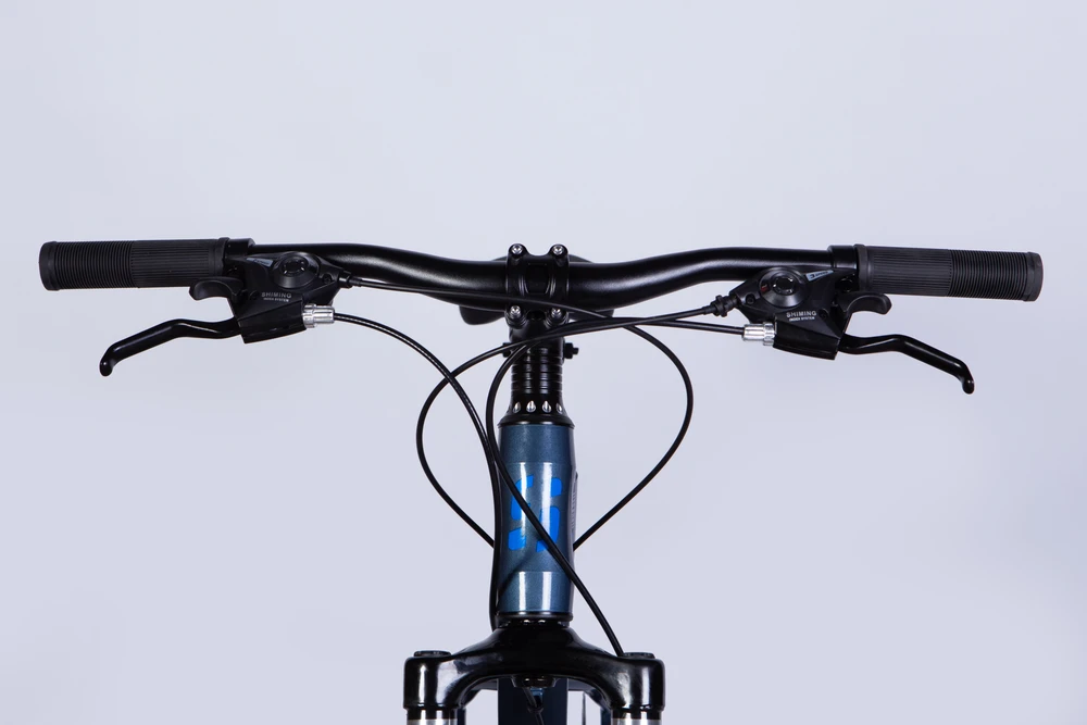 Blue Teenage bike 24″ Formula AL TopVelo SPACE MERCURY DD FR, 28 cm frame, pilka-mėlynas