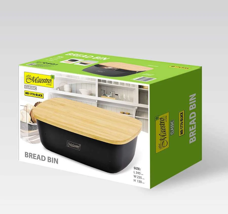 MAESTRO breadbox MR-1776-Juodas