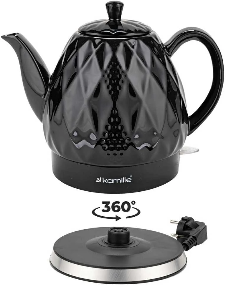 Kamille Virdulys Ceramiczny 1728 Juodas 1.5 L 1200 W