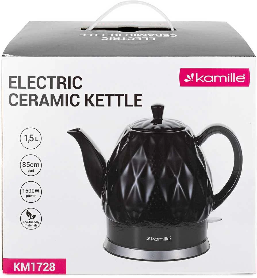 Kamille Virdulys Ceramiczny 1728 Juodas 1.5 L 1200 W