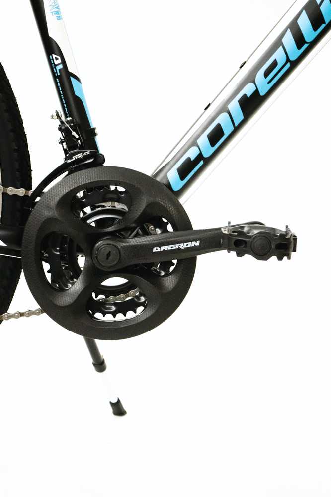City bike 28" Corelli TopVelo Trivor 1.0 V-brake 21-speed, frame-20", dark pilkas/red/baltas