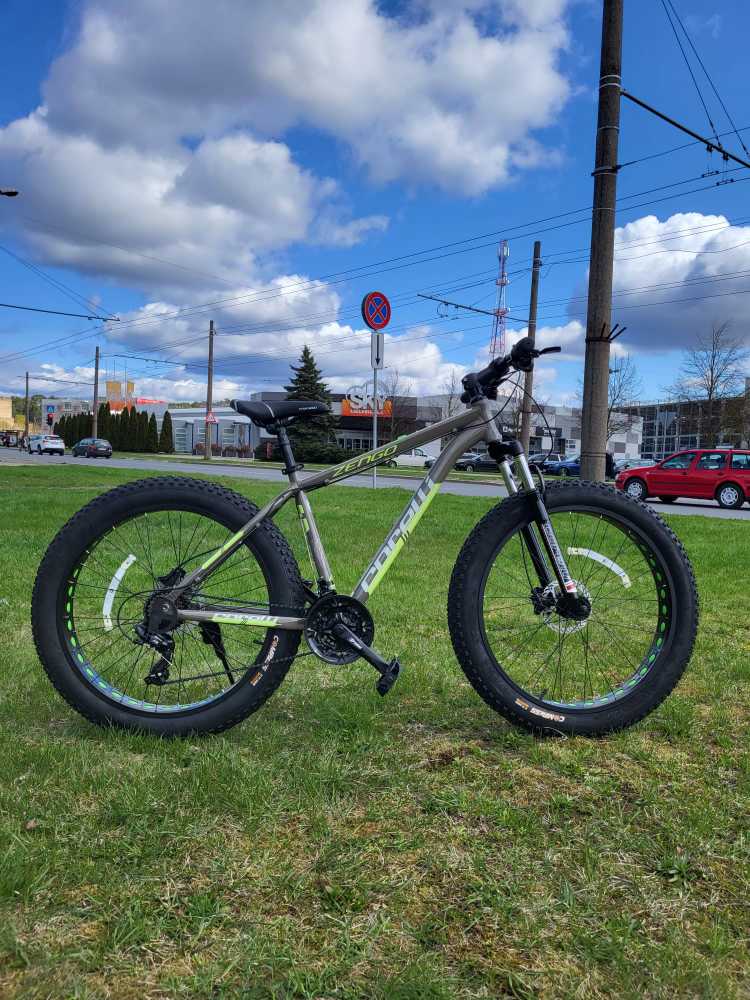 Corelli 26" FAT BIKE HD BRAKE SHIMANO 21 SPEED ZENGO RATAI: 26 RĖMAS: 16 PILKA ŽALIA