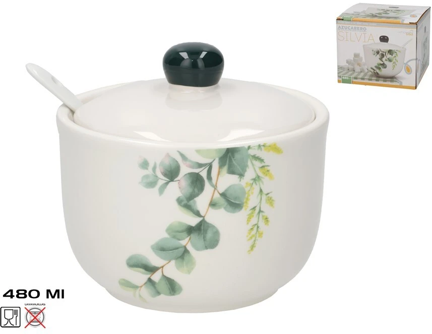Lumarko Cukiernica su łyżką 480 ml 11.5x11.5x11 cm KITCHEN&GO