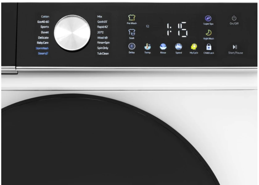Daewoo DWD CS9014“ skalbimo mašina, 9kg, inverterinis variklis, 1400 aps./min., 16 programų
