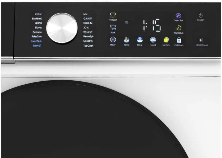 Daewoo DWD CS9014“ skalbimo mašina, 9kg, inverterinis variklis, 1400 aps./min., 16 programų