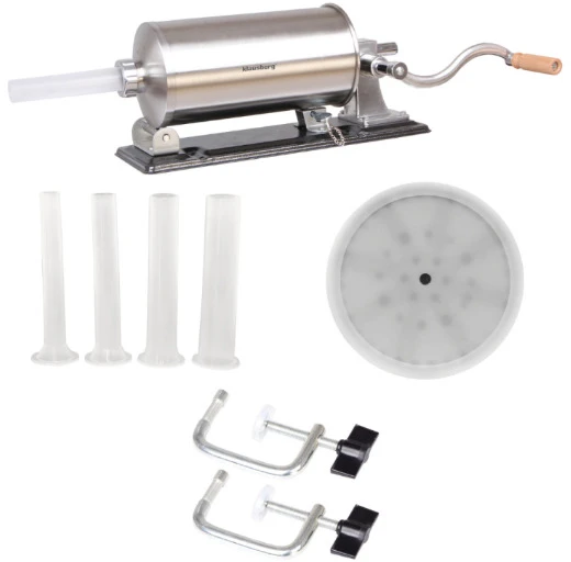 Virtuvinis kombainas Dešrų kimštuvas, 5kg talpos, horizontalus, nerūdijančio plieno, Klausberg, KB 7929