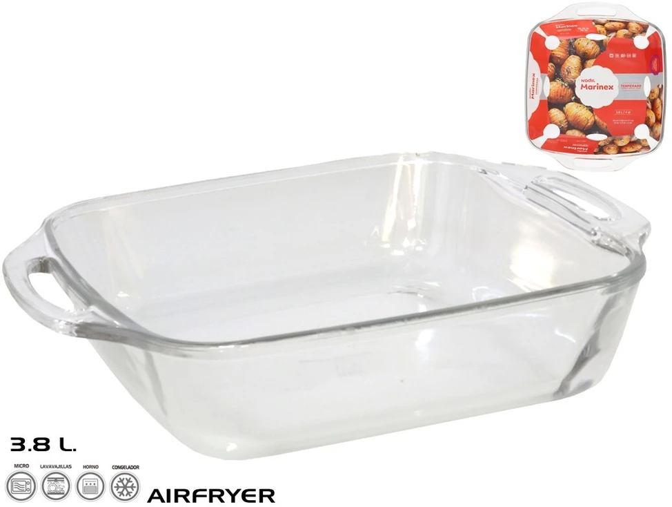 Didelė kvadratinė kepimo forma 3,8 l, 7 x 34,5 x 28 cm, MARINEX. Pagaminta Brazilijoje