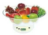 Skaitmeninės virtuvinės svarstyklės Rosberg R51651B, 5kg., dubuo, baterija, LCD ekranas, baltos