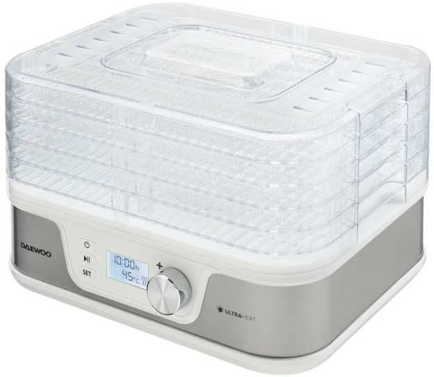 Maisto džiovyklė Daewoo DD 500S, 400 W, 5 padėklai, skaitmeninis ekranas, laikmatis, integruotas ven
