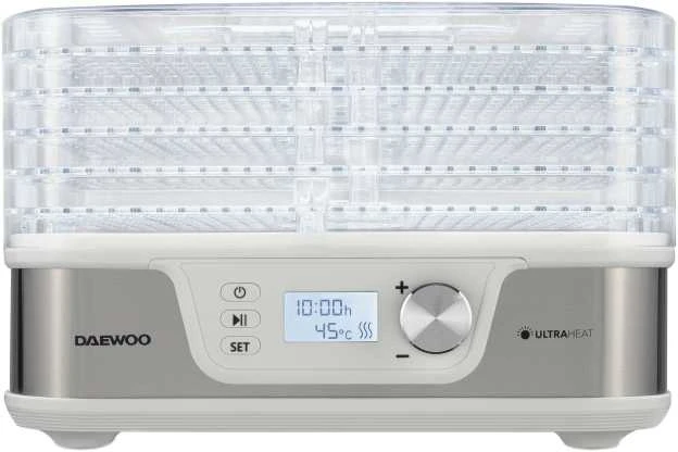 Maisto džiovyklė Daewoo DD 500S, 400 W, 5 padėklai, skaitmeninis ekranas, laikmatis, integruotas ven