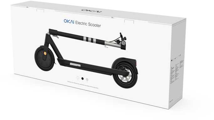 OKAI Neon Lite ES10 elektrinis paspirtukas juodas