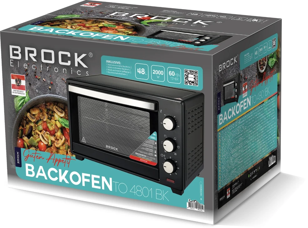 Elektrinė krosnelė Brock TO 4801 mini orkaitė
