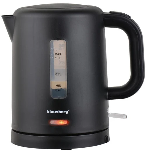 Elektrinis virdulys, turistinis, juoda, 1,0l, klausberg, kb-9046