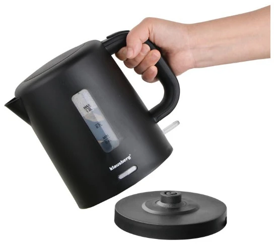 Elektrinis virdulys, turistinis, juoda, 1,0l, klausberg, kb-9046