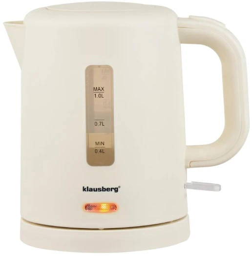 Elektrinis virdulys, turistinis, kreminė, 1,0l, klausberg, kb-9047