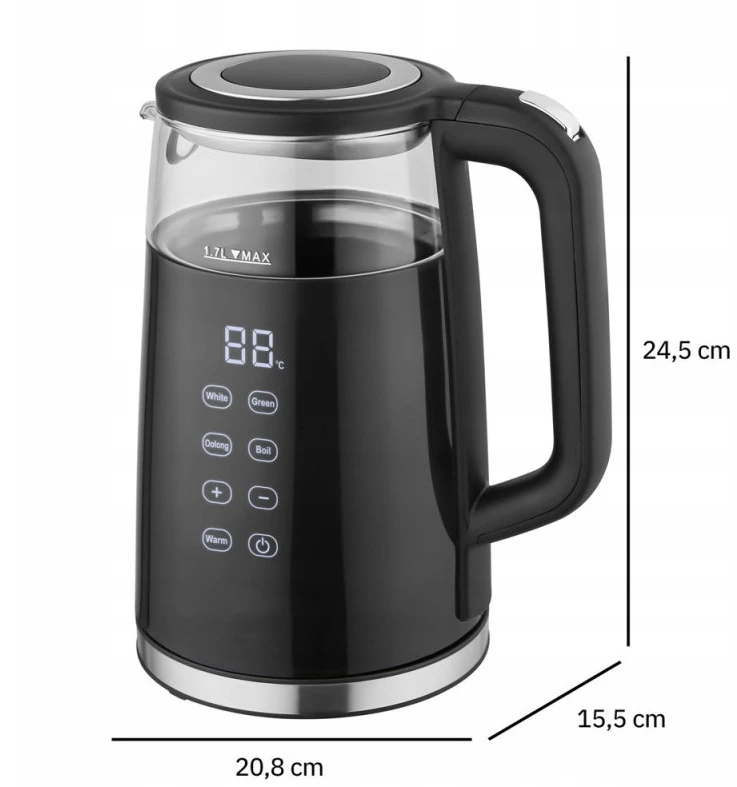 Kamille Virdulys THI Virdulys Szklany 1710 Juodas 1.7 L 2200 W