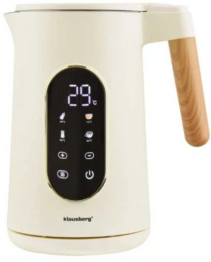 Virdulys, Elektrinis virdulys, 1,7 l, lietimui jautrus LED ekranas, temperatūros valdymas, Klausberg