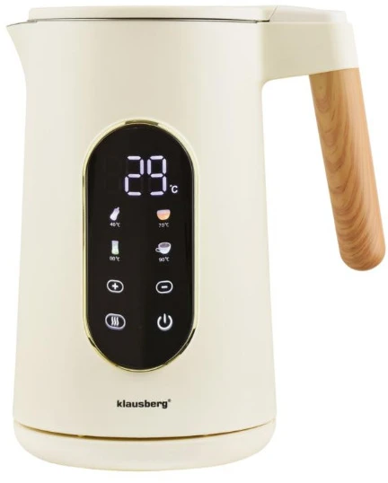 Virdulys, Elektrinis virdulys, 1,7 l, lietimui jautrus LED ekranas, temperatūros valdymas, Klausberg