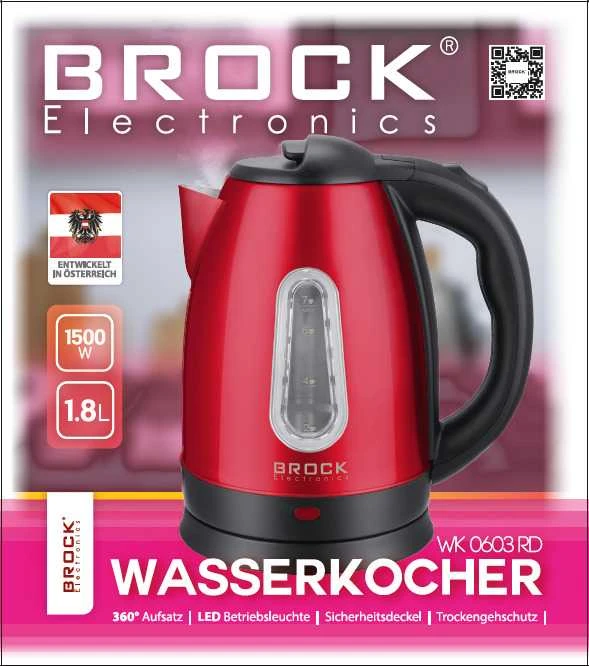 Brock Electronics elektrinis virdulys WK 0603 RD