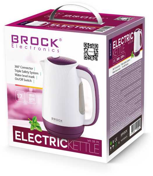 WK 08 PR Elektrinis virdulys BROCK WK 08 PR 1,7L, 1850-2000W