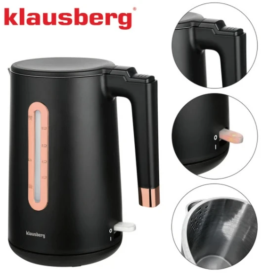 Elektrinis virdulys Klausberg KB 7889 tūris 1,7 l 2200 W