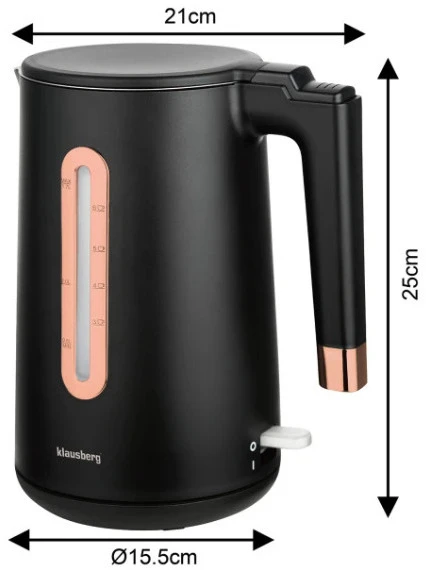Elektrinis virdulys Klausberg KB 7889 tūris 1,7 l 2200 W