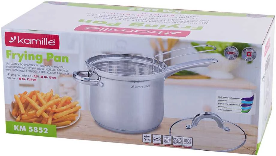 Puodas-gruzdintuvė su sieteliu 3,5l,Kamille