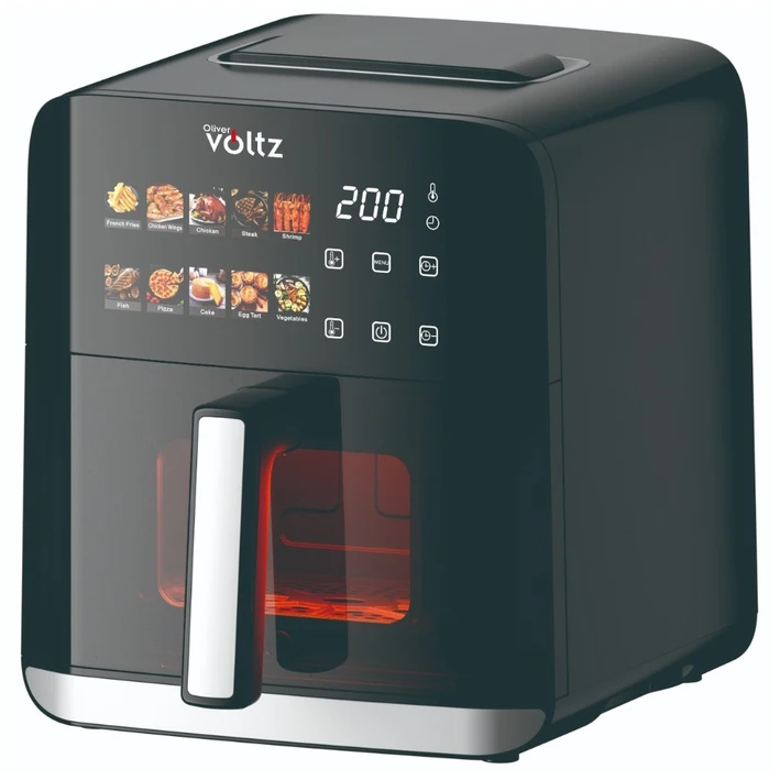 Karšto oro gruzdintuvė Oliver Voltz 5OV51980CE, 1200W, 4L talpa, LED ekranas, 10 iš anksto nustatytų