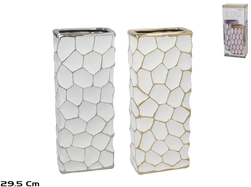 Keraminė vaza 12 x 7,5 x 29,5 cm, 2 rūšių, DECORLIFE