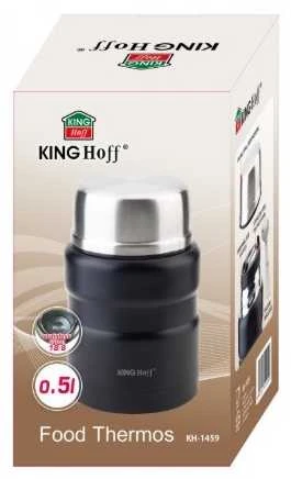 King Hoff Maisto termosas, plieno, 0,5 l, juodas, „Kinghoff“