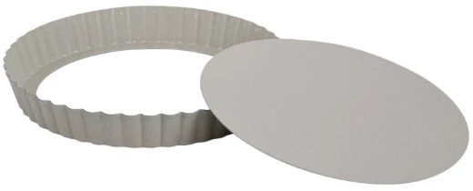 King Hoff Pyragų forma su nuimamu dugnu, 25 cm skersmens, anglinio plieno, marmurinė nelimpanti danga, smėlio spalvos, „Kinghoff“, kh-1969