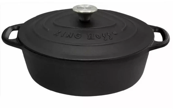 King Hoff Brytfanka Kepimo skarda 6,2 l, juodo ketaus, „Kinghoff“