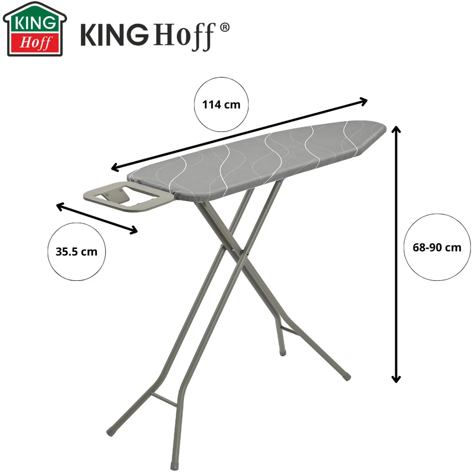 King Hoff Lyginimo lenta su stovu, 114 × 35,5 cm, 7 aukščio reguliavimo lygiai, KINGHOFF, KH 1939