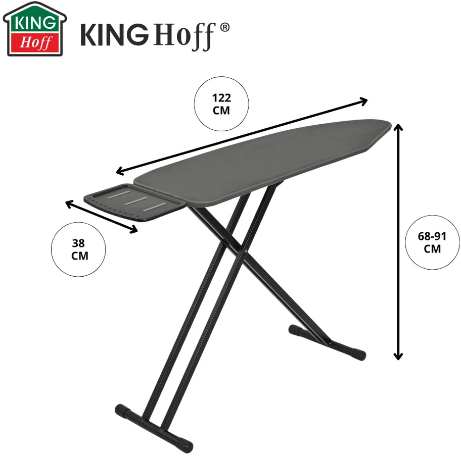 King Hoff Lyginimo lenta su stovu, 122 × 38 cm, 7 aukščio reguliavimo lygiai, KINGHOFF, KH 1940