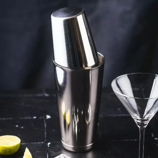 King Hoff Shaker Bostono plaktuvė, sidabrinė, plieninė, 0,5-0,75 l, „Kinghoff“