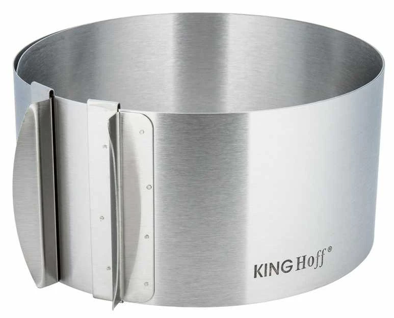 King Hoff Obrecz Reguliuojamas torto žiedas, plienas, skersmuo 16-30x8,5 cm, „Kinghoff“