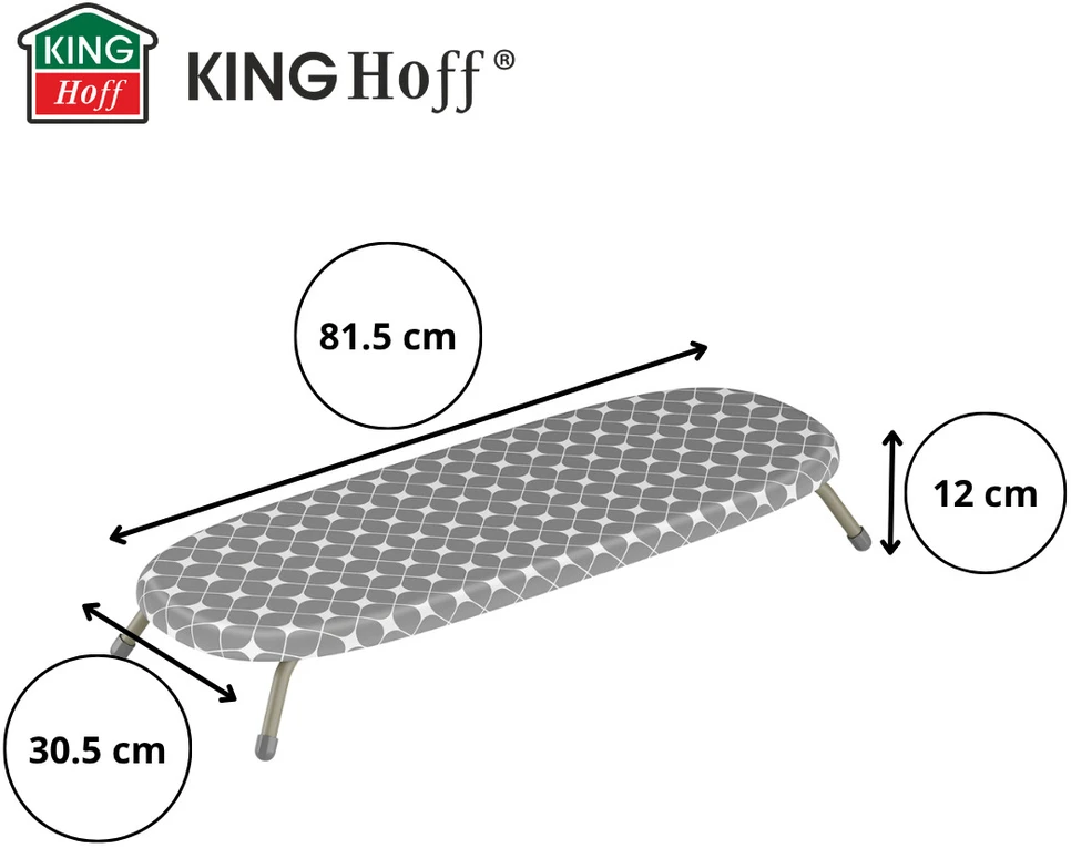 King Hoff Sulankstoma stalviršio lyginimo lenta, 5 mm veltinis, KINGHOFF, KH 1937