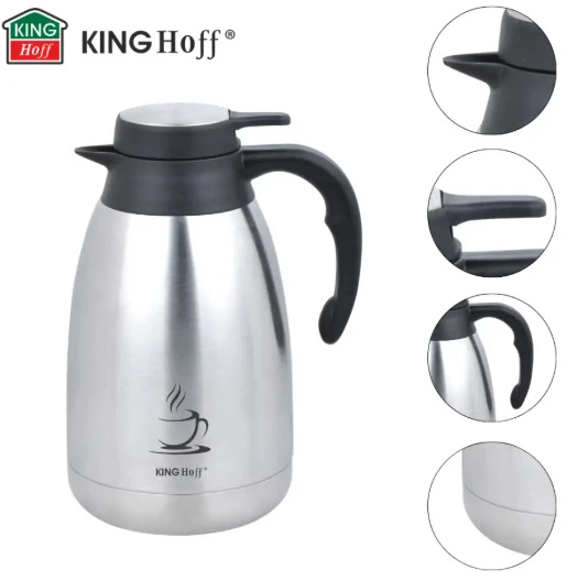 King Hoff Termosas, plieno, 2 L, dvigubų sienelių, KINGHoff, KH 1994