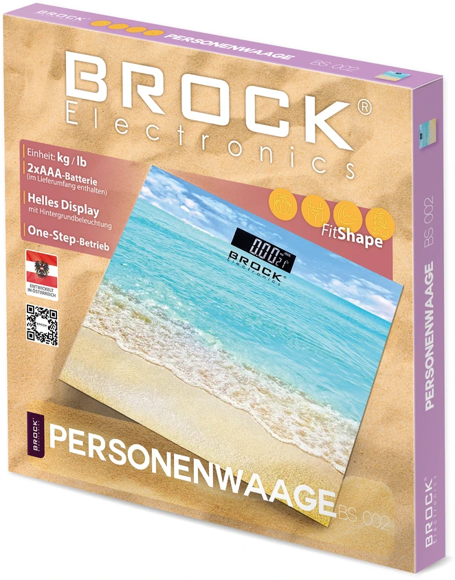 Kūno svarstyklės BROCK BS 002 2xAAA baterijos (pridedamos) 30*30 cm