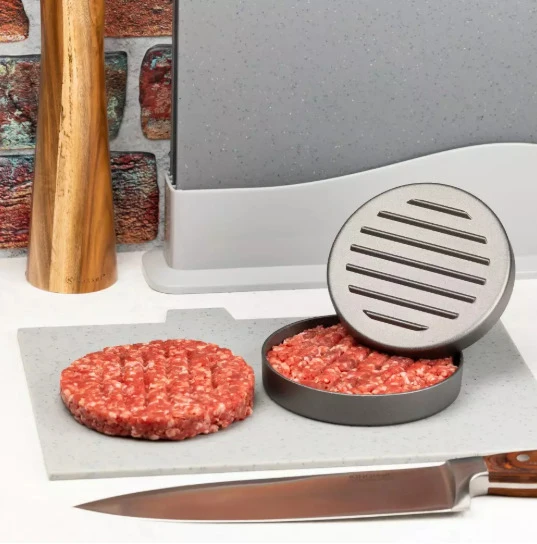 King Hoff Praska Kinghoff mėsainių presas, aliuminis, skersmuo 12 cm