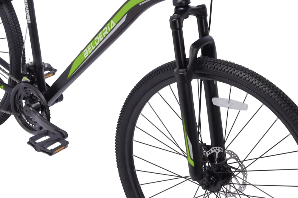 Mountain bike TopVelo Belderia Megapower 29" (Wheel size: 29, Frame size: 20) Juodas/Žalias