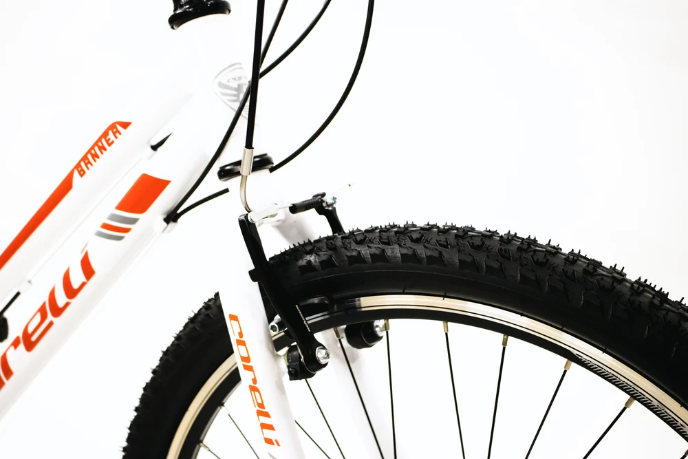 Kalnų dviratis TopVelo Corelli MTB WOMAN BANNER (Ratų dydis: 26, Rėmo dydis: 16) Baltas / raudonas