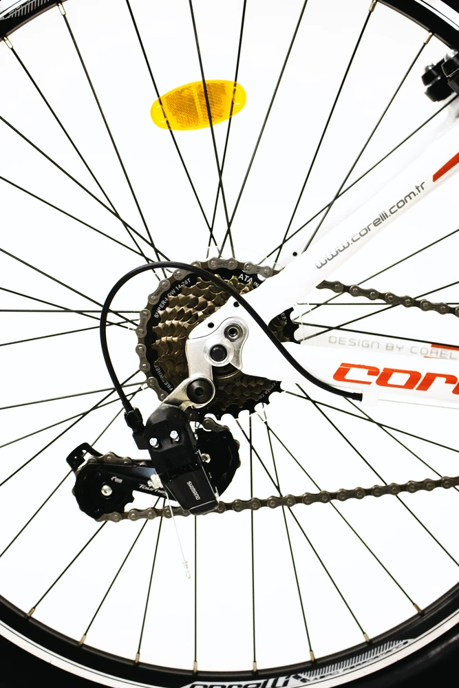 Kalnų dviratis TopVelo Corelli MTB WOMAN BANNER (Ratų dydis: 26, Rėmo dydis: 16) Baltas / raudonas